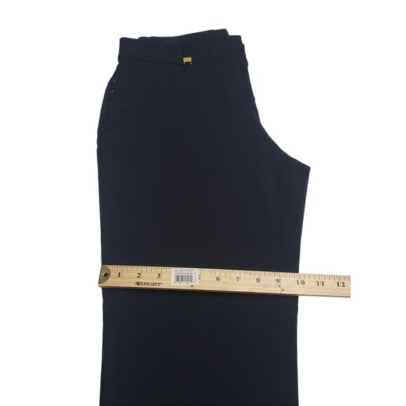 JM Collection Black Pants Sz 12P Curvy Straight Leg Tummy Control Careerwear - Picture 8 of 10